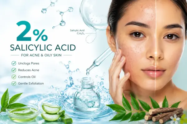 2% salicylic acid for acne-prone and oily skin with pore-cleansing skincare benefits